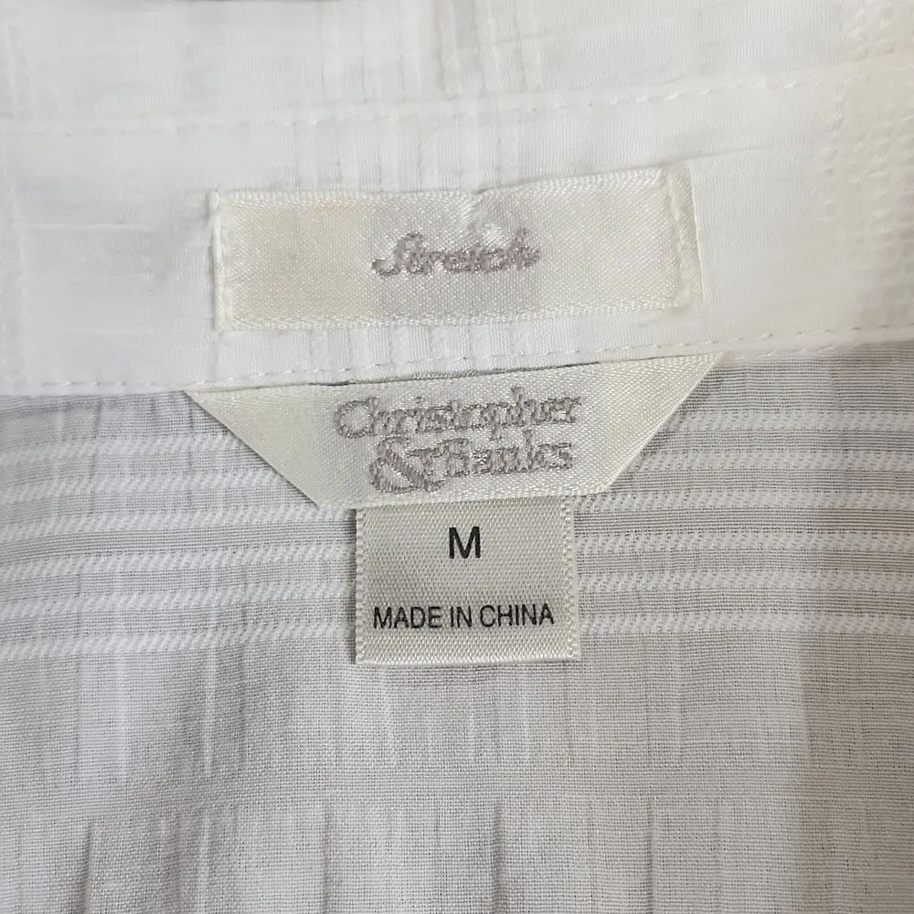 🔺️Christopher & Banks White Buttoned Long Sleeve Top Medium - Picture 11 of 14